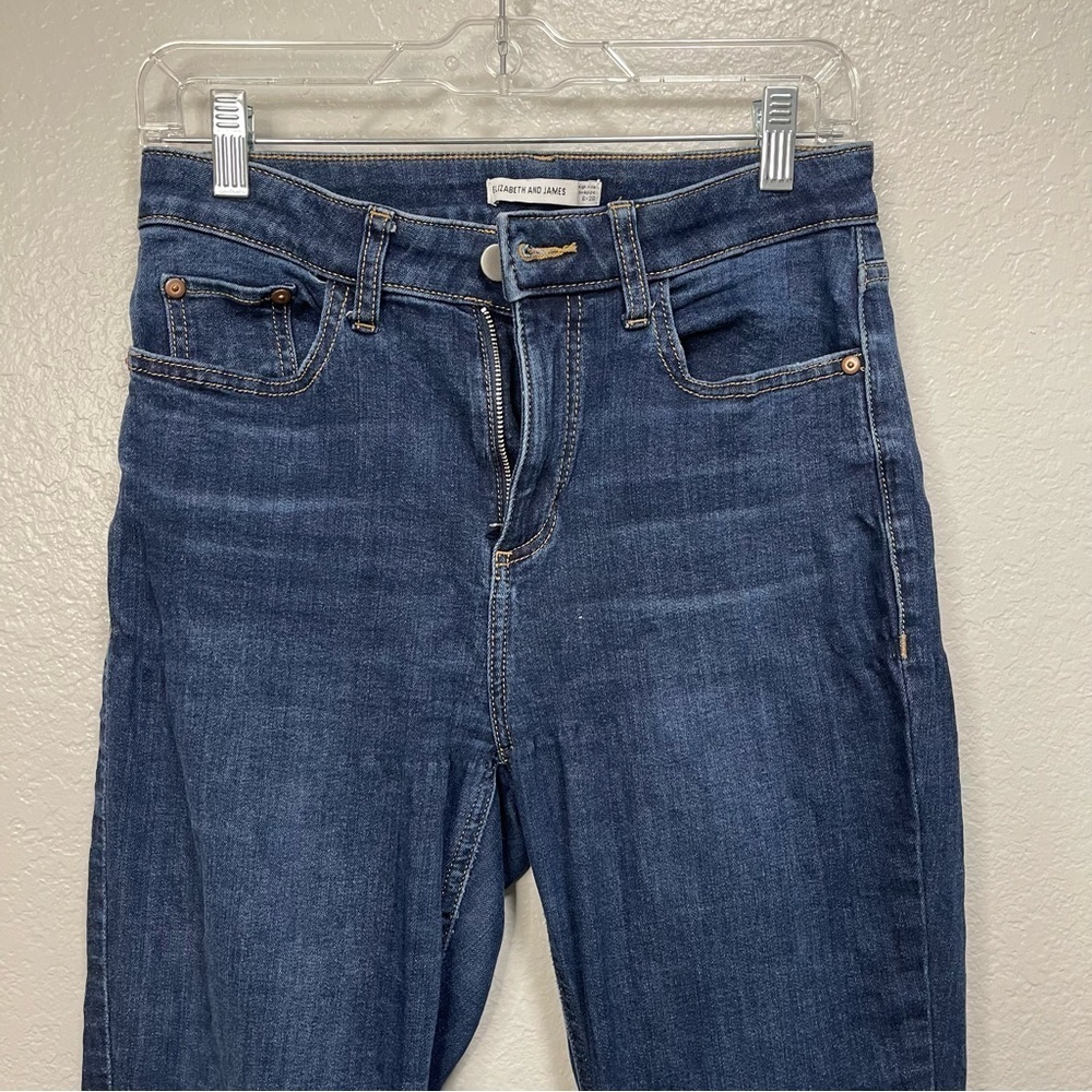 Elizabeth and James Dark Wash High Rise Organic Cotton Stove Pipe Jean Size 6/28 - Picture 10 of 11